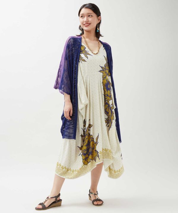 Ao Dai Inspired V Neck Dress by AMINA - Ametsuchi