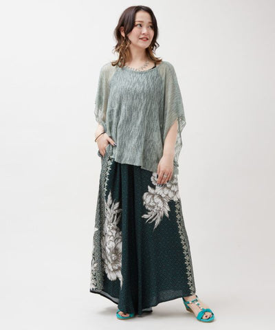 Hmong Print Wide Leg Pants by AMINA - Ametsuchi