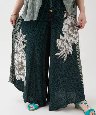 Hmong Print Wide Leg Pants by AMINA - Ametsuchi