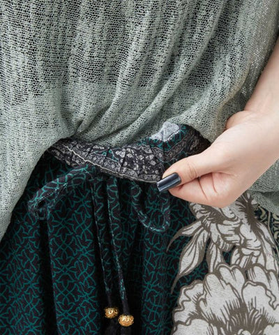 Hmong Print Wide Leg Pants by AMINA - Ametsuchi