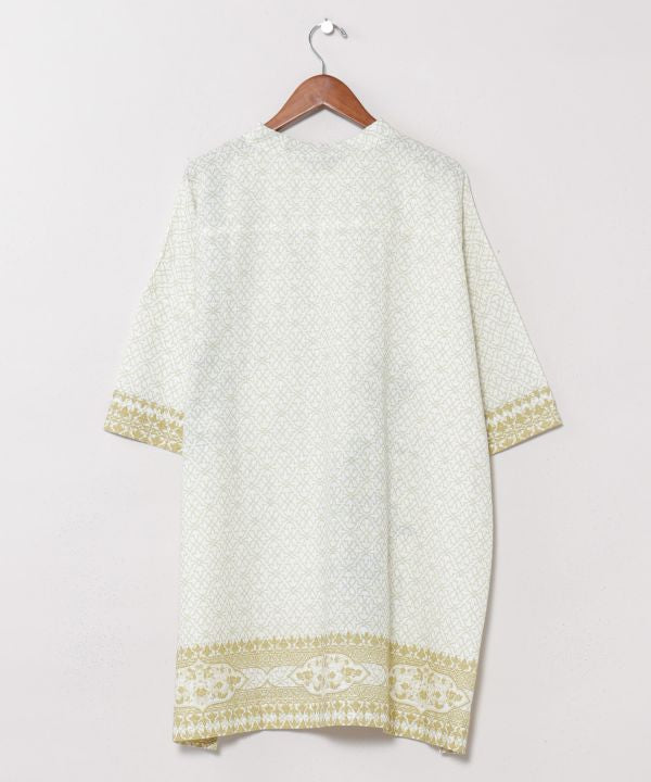 Lotus Print Cotton Men Top by AMINA - Ametsuchi