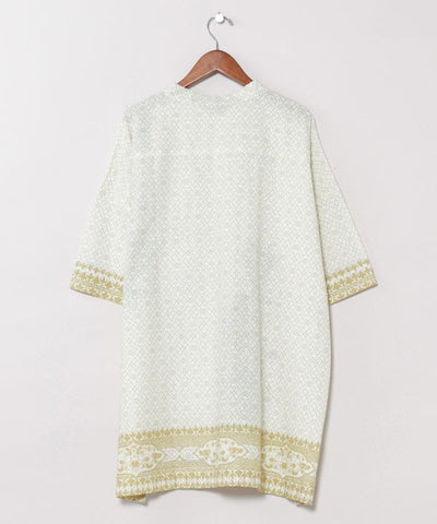 Lotus Print Cotton Men Top by AMINA - Ametsuchi