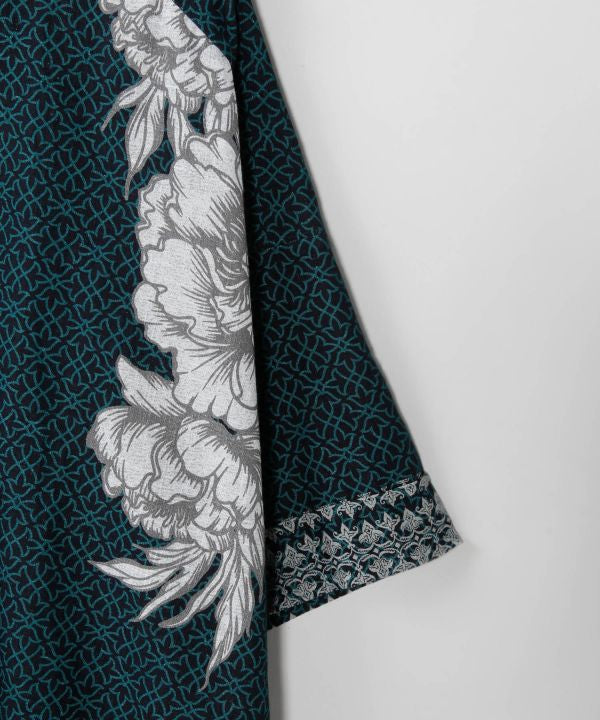 Lotus Print Cotton Men Top by AMINA - Ametsuchi