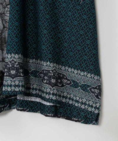 Lotus Print Cotton Men Top by AMINA - Ametsuchi