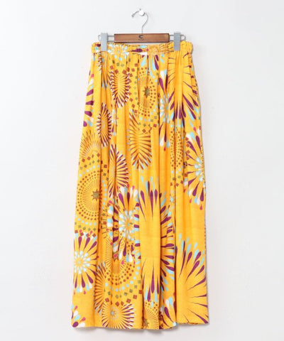 Fireworks Print Long Skirt by AMINA - Ametsuchi