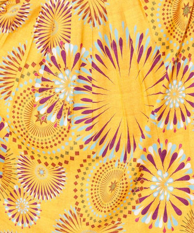 Fireworks Print Long Skirt by AMINA - Ametsuchi