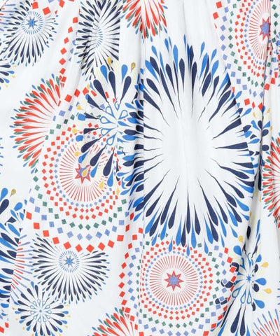 Fireworks Print Long Skirt by AMINA - Ametsuchi