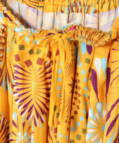 Fireworks Print Long Skirt by AMINA - Ametsuchi