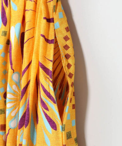 Fireworks Print Long Skirt by AMINA - Ametsuchi