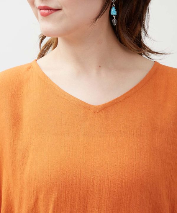 Hmong Bicolor Rayon Top by AMINA - Ametsuchi