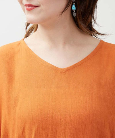 Hmong Bicolor Rayon Top by AMINA - Ametsuchi