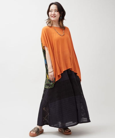 Hmong Bicolor Rayon Top by AMINA - Ametsuchi