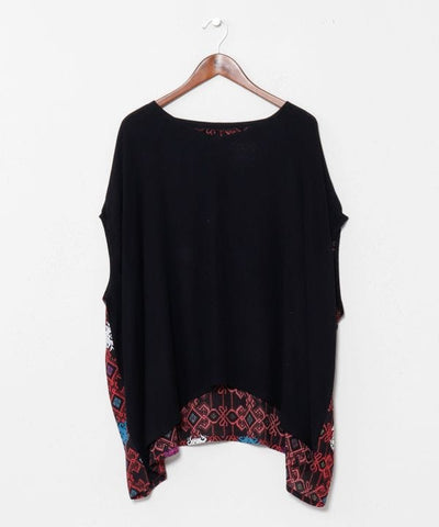Hmong Bicolor Rayon Top by AMINA - Ametsuchi