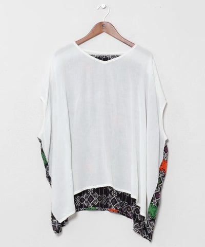 Hmong Bicolor Rayon Top by AMINA - Ametsuchi