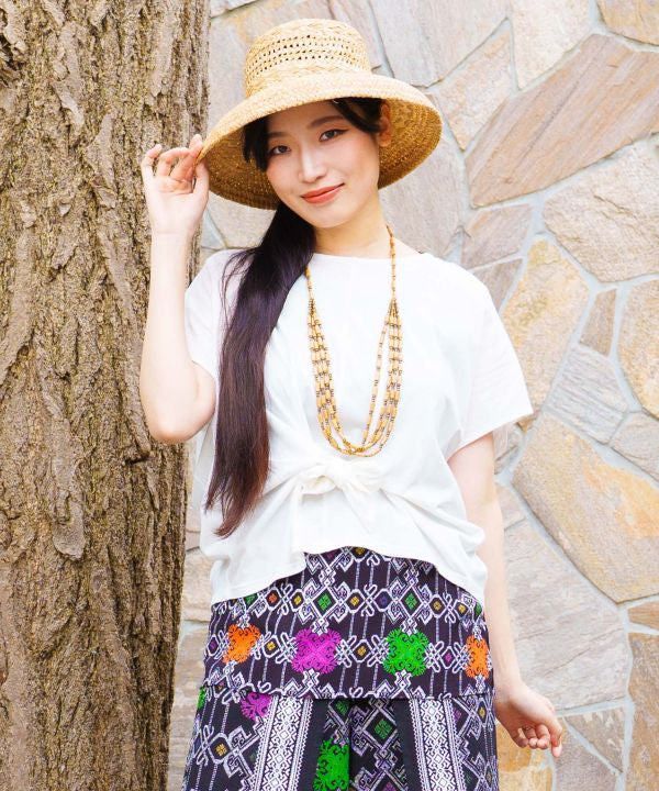 Geometric Print Layered Top Set by AMINA - Ametsuchi