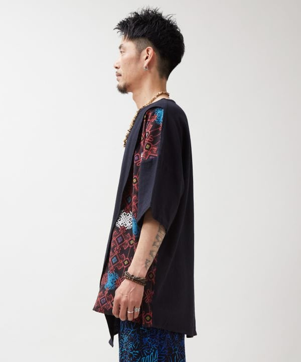 Hmong Inspired Men Side Tie Top by AMINA - Ametsuchi