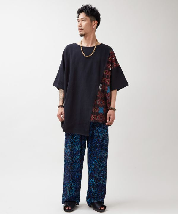 Hmong Inspired Men Side Tie Top by AMINA - Ametsuchi