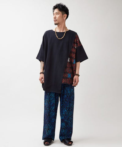 Hmong Inspired Men Side Tie Top by AMINA - Ametsuchi