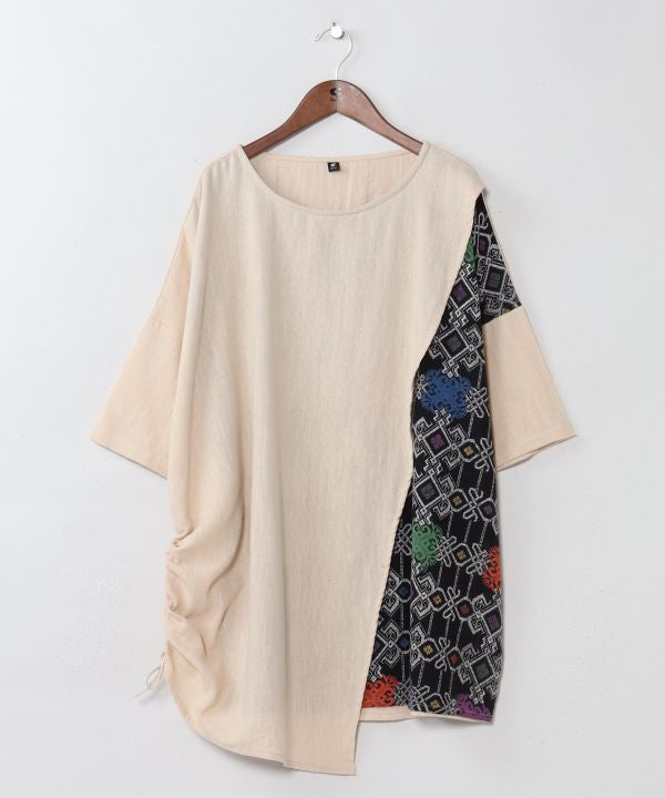 Hmong Inspired Men Side Tie Top by AMINA - Ametsuchi