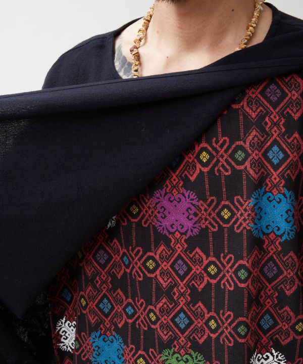 Hmong Inspired Men Side Tie Top by AMINA - Ametsuchi
