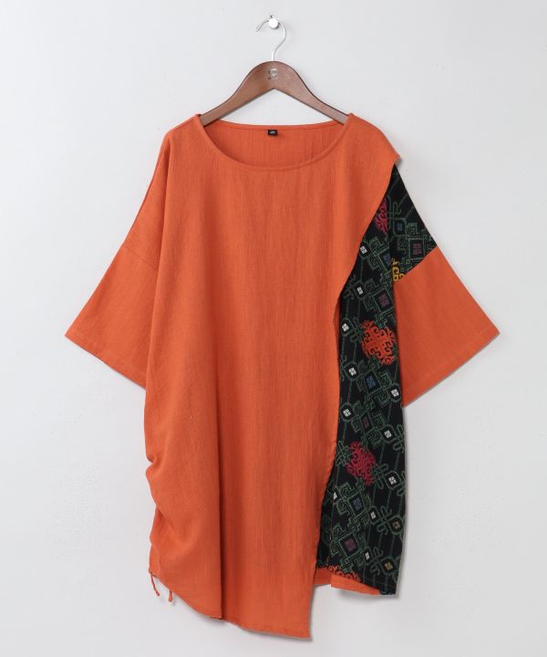 Hmong Inspired Men Side Tie Top by AMINA - Ametsuchi