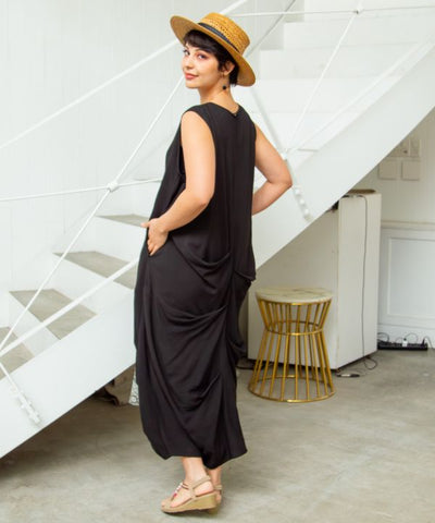 Vietnam Tile Sleeveless Dress by AMINA - Ametsuchi