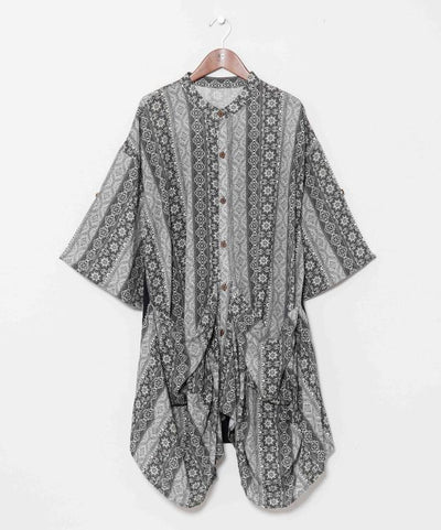 Geometric Pattern Men Shirt by AMINA - Ametsuchi