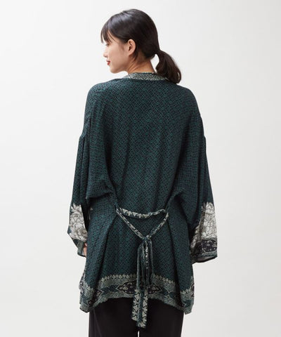 UV Protection Peony Print Outer by AMINA - Ametsuchi