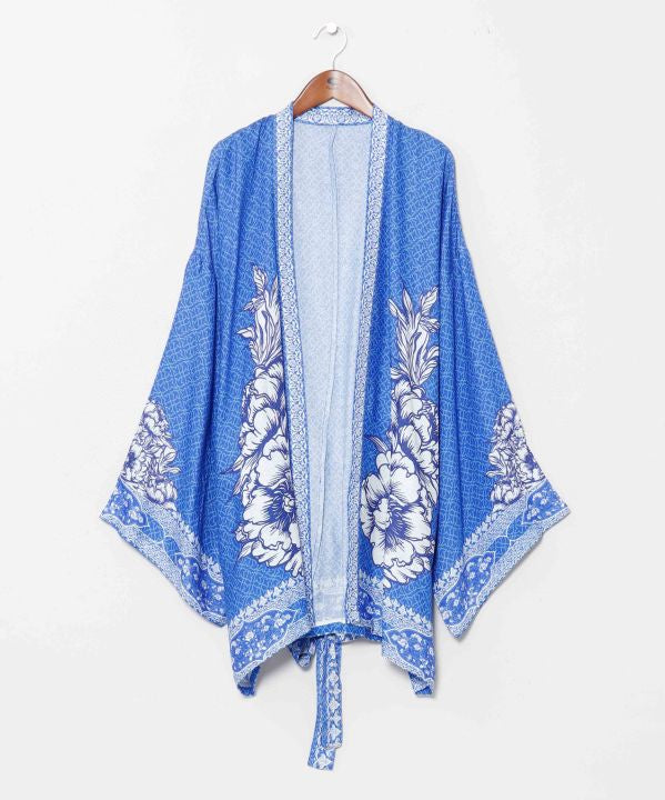 UV Protection Peony Print Outer by AMINA - Ametsuchi