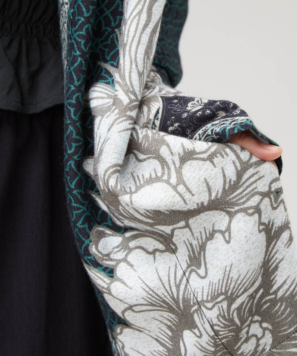 UV Protection Peony Print Outer by AMINA - Ametsuchi