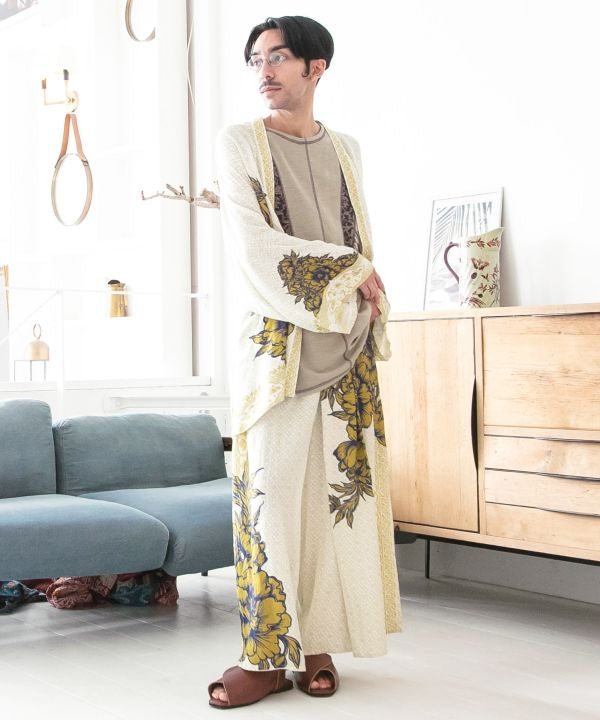 UV Protection Peony Print Outer by AMINA - Ametsuchi