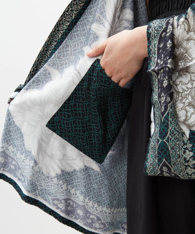 UV Protection Peony Print Outer by AMINA - Ametsuchi