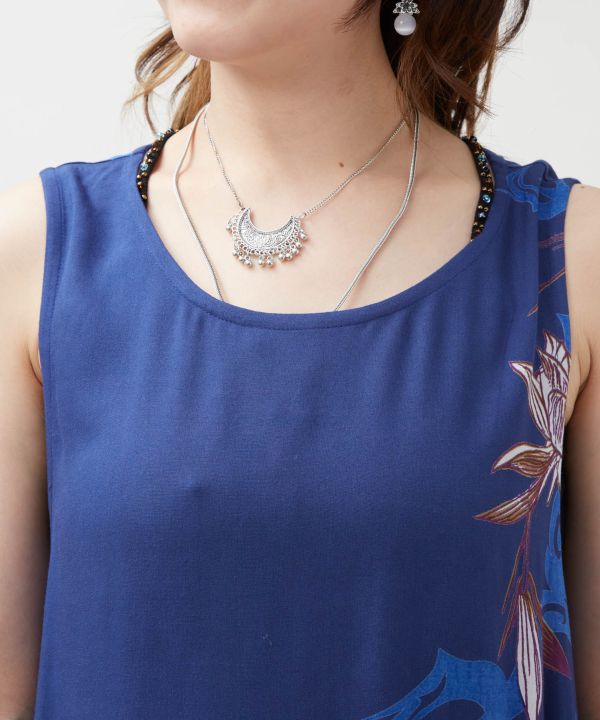 Lotus Print Cardigan Dress Set
