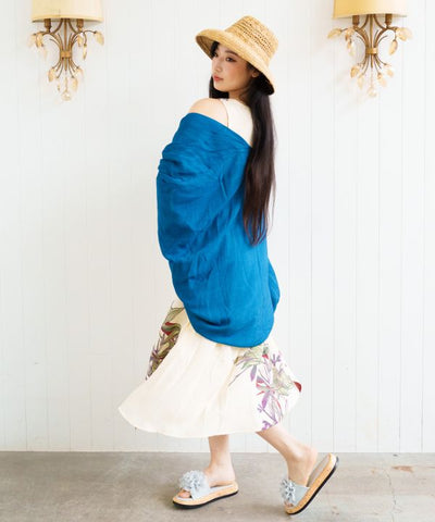 Lotus Print Cardigan Dress Set