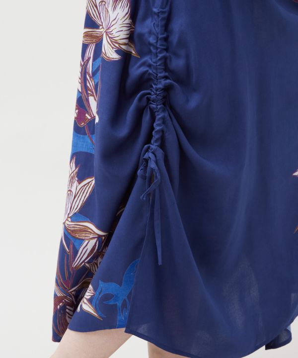 Lotus Print Cardigan Dress Set