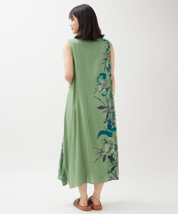 Lotus Print Cardigan Dress Set