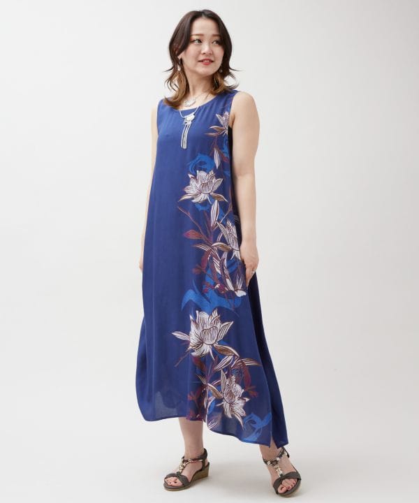 Lotus Print Cardigan Dress Set