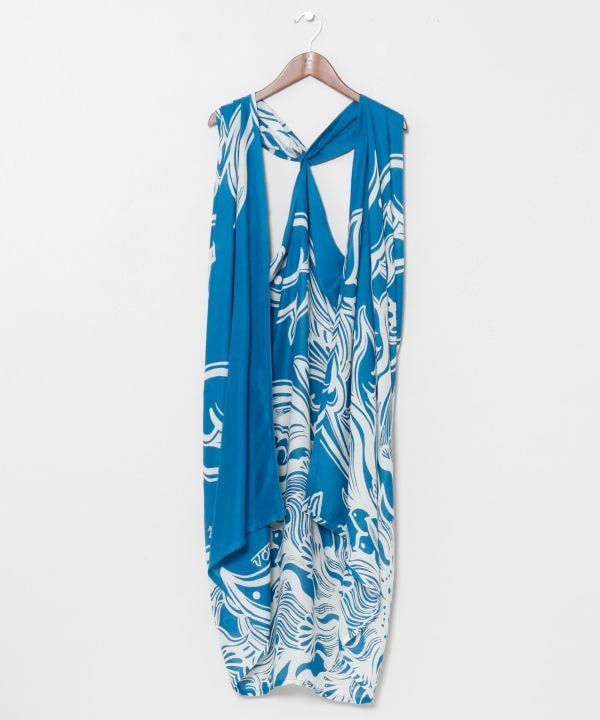 Amina x VORRUK Flower Sun 3-Way Pareo Vest by AMINA - Ametsuchi