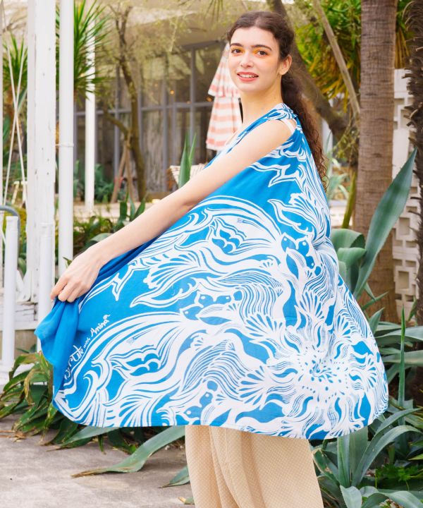 Amina x VORRUK Flower Sun 3-Way Pareo Vest