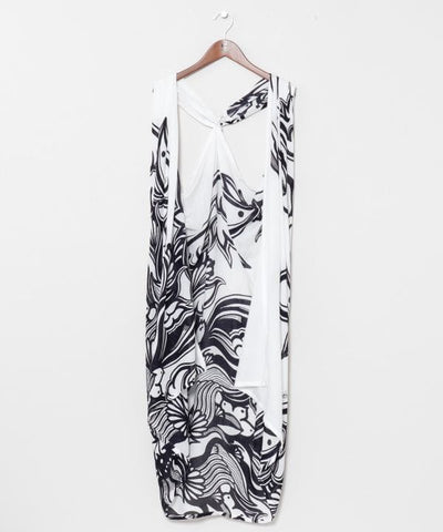 Amina x VORRUK Flower Sun 3-Way Pareo Vest by AMINA - Ametsuchi