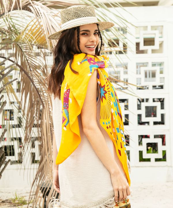 Festival Calavera 3-Way Wrap Vest by AMINA - Ametsuchi