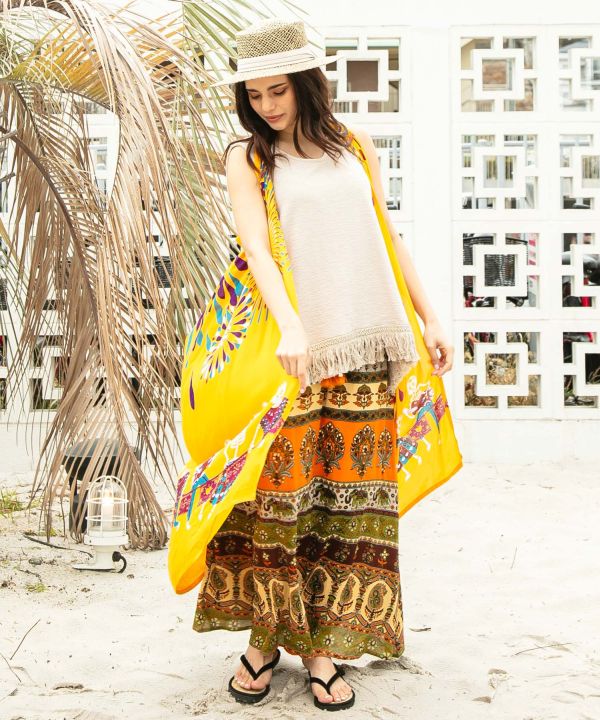 Festival Calavera 3-Way Wrap Vest by AMINA - Ametsuchi