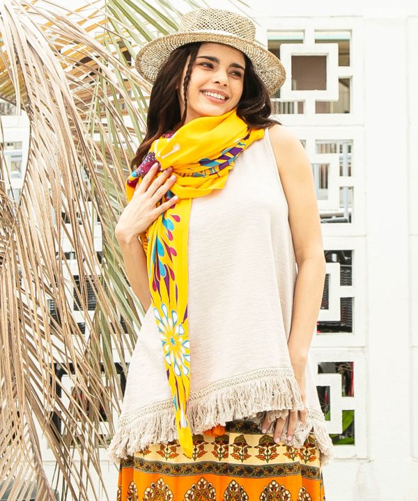 Festival Calavera 3-Way Wrap Vest by AMINA - Ametsuchi