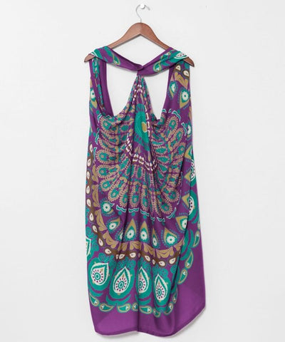 Mandala 3-Way Rayon Stole Vest by AMINA - Ametsuchi