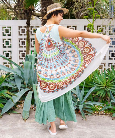 Mandala 3-Way Rayon Stole Vest by AMINA - Ametsuchi