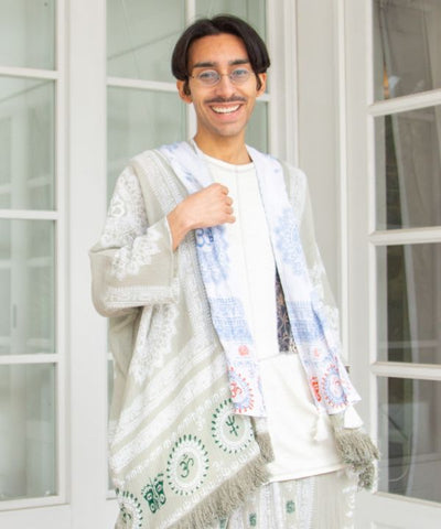 Om UV Protection Hooded Stole by AMINA - Ametsuchi