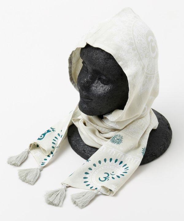 Om UV Protection Hooded Stole by AMINA - Ametsuchi