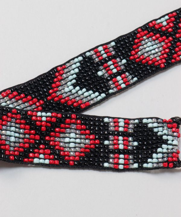 Geometric Beaded Statement Belt by AMINA - Ametsuchi