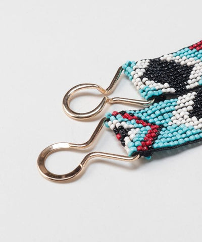 Geometric Beaded Statement Belt by AMINA - Ametsuchi