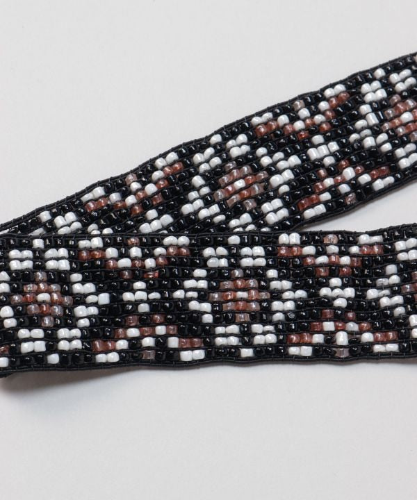 Geometric Beaded Statement Belt by AMINA - Ametsuchi